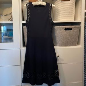 French Connection Women’s Navy Dress with Daisy Lace Detail Size UK 10 US 6